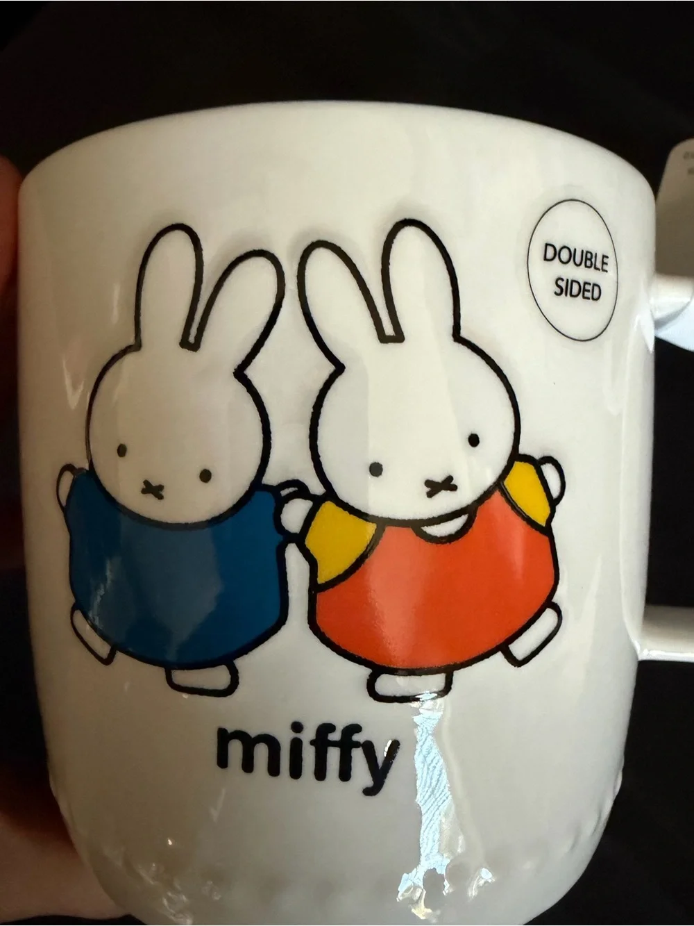 Miffy & Melanie Ceramic Mug with Blue Interior. NWT.